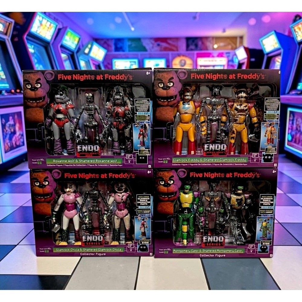FNAF Jazwares Endo Series Bundle (Gator, Freddy, Chica & Wolf)